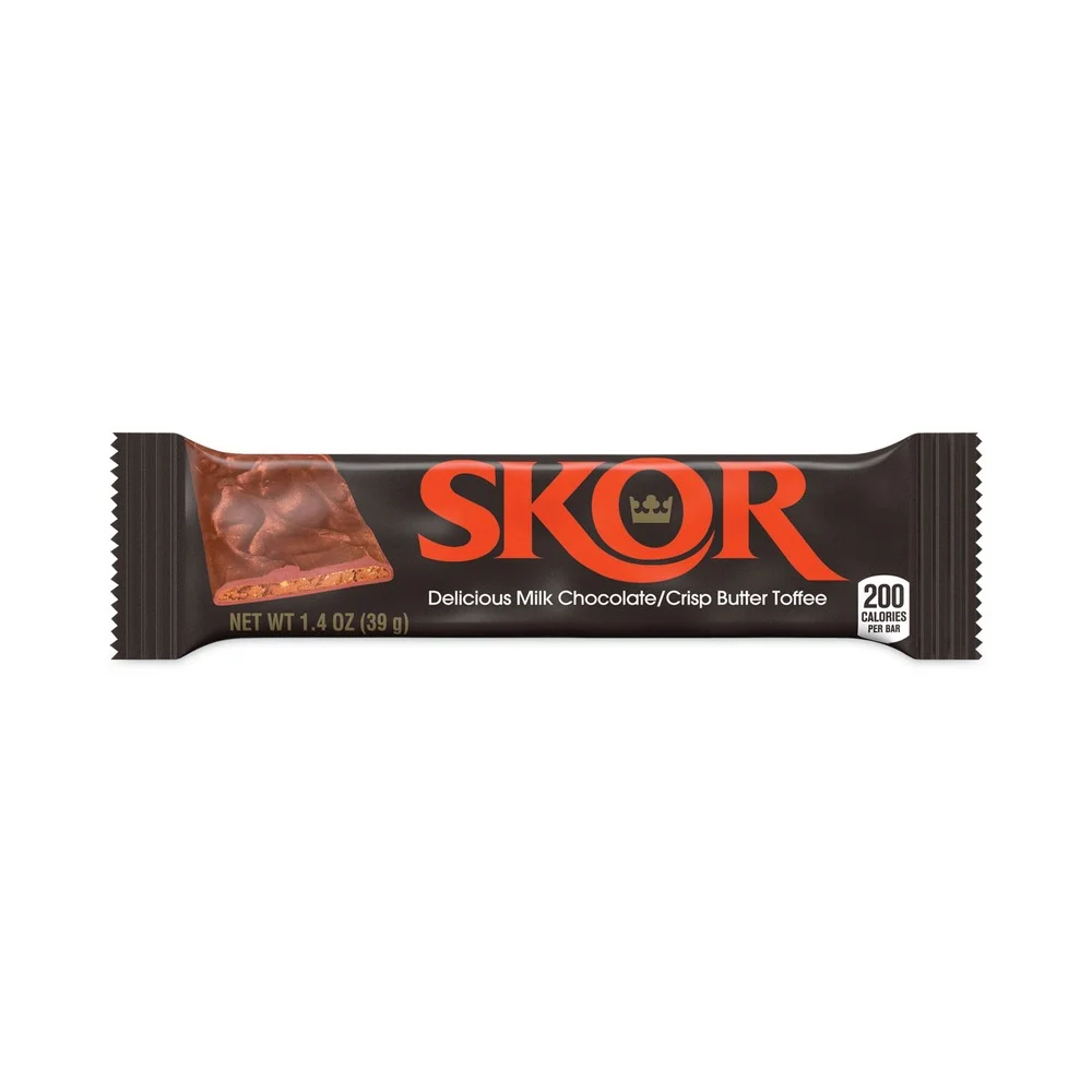 SKOR 1.4 oz. Candy Bar - Chocolate (18/Carton)