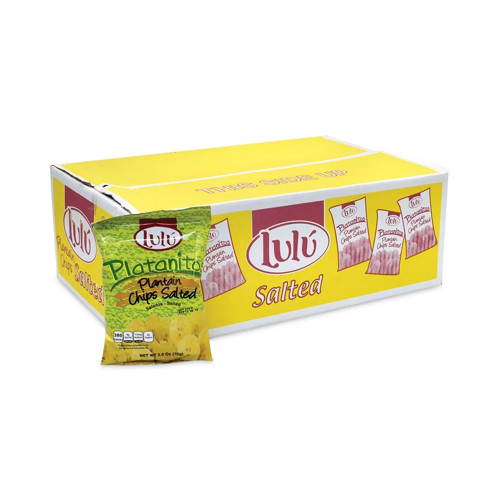 Lulu 168 2.5 oz. Pack Platanitos Plantain Chips (30/Carton)