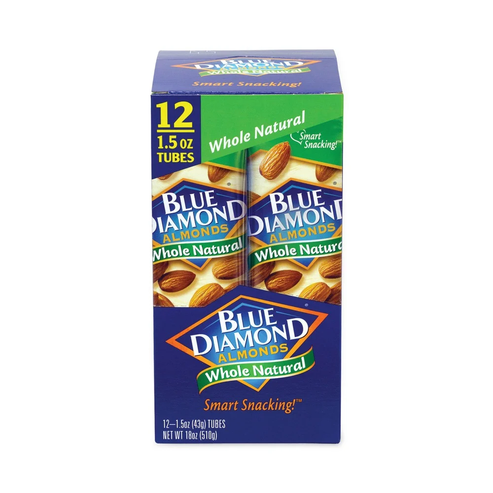 Blue Diamond 5203 1.5 oz. Bag Whole Natural Almonds (12/Carton)
