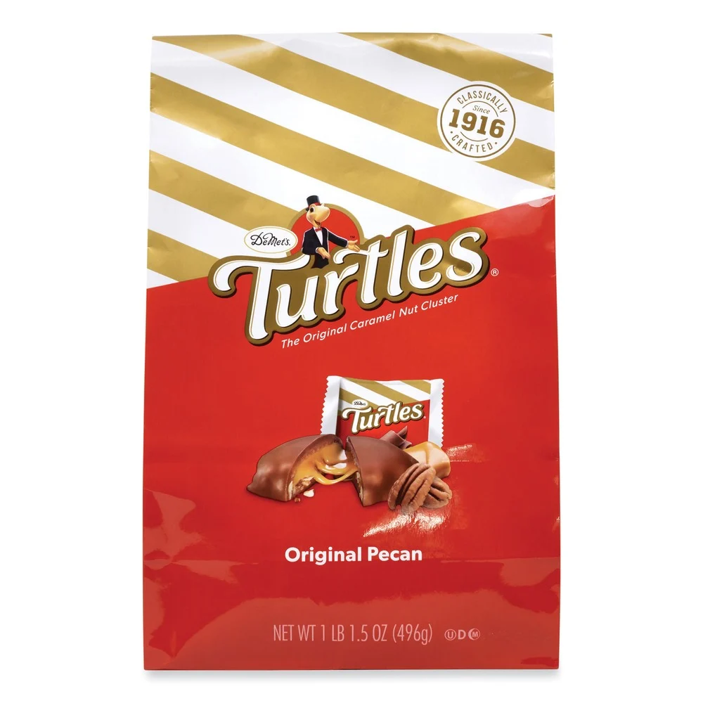 Green Rabbit 593 1.5 oz 1 lb Original Turtle Bites - Original Pecan