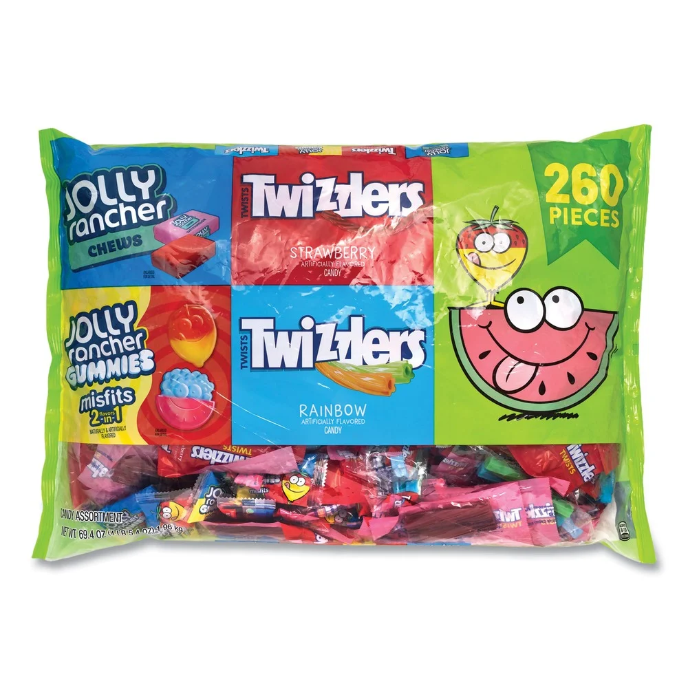 National Brand 003400045176 Twizzlers and Jolly Rancher Sweets Assortment Bulk Variety - Assorted Flavors (260/Pack)