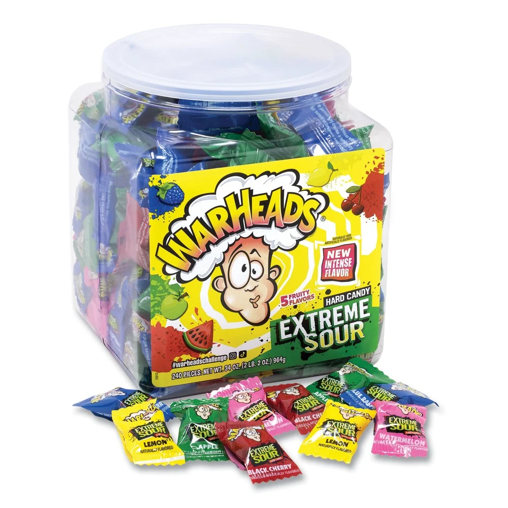 WARHEADS 10032134215507 34 oz Xtreme Sour Hard Candy - Assorted Flavors