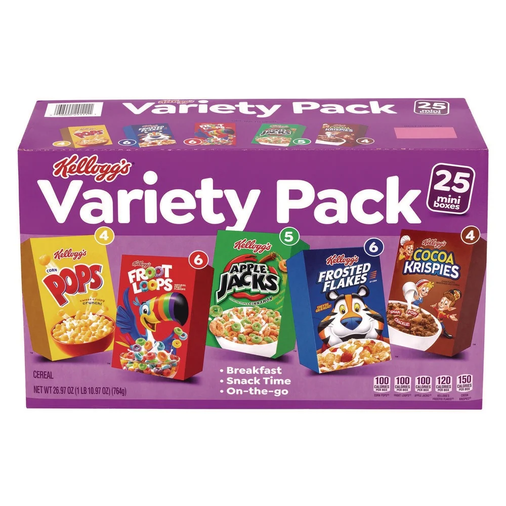 Green Rabbit 0038000291111 Cereal Assortment Pack - Assorted Flavors (25/Carton)