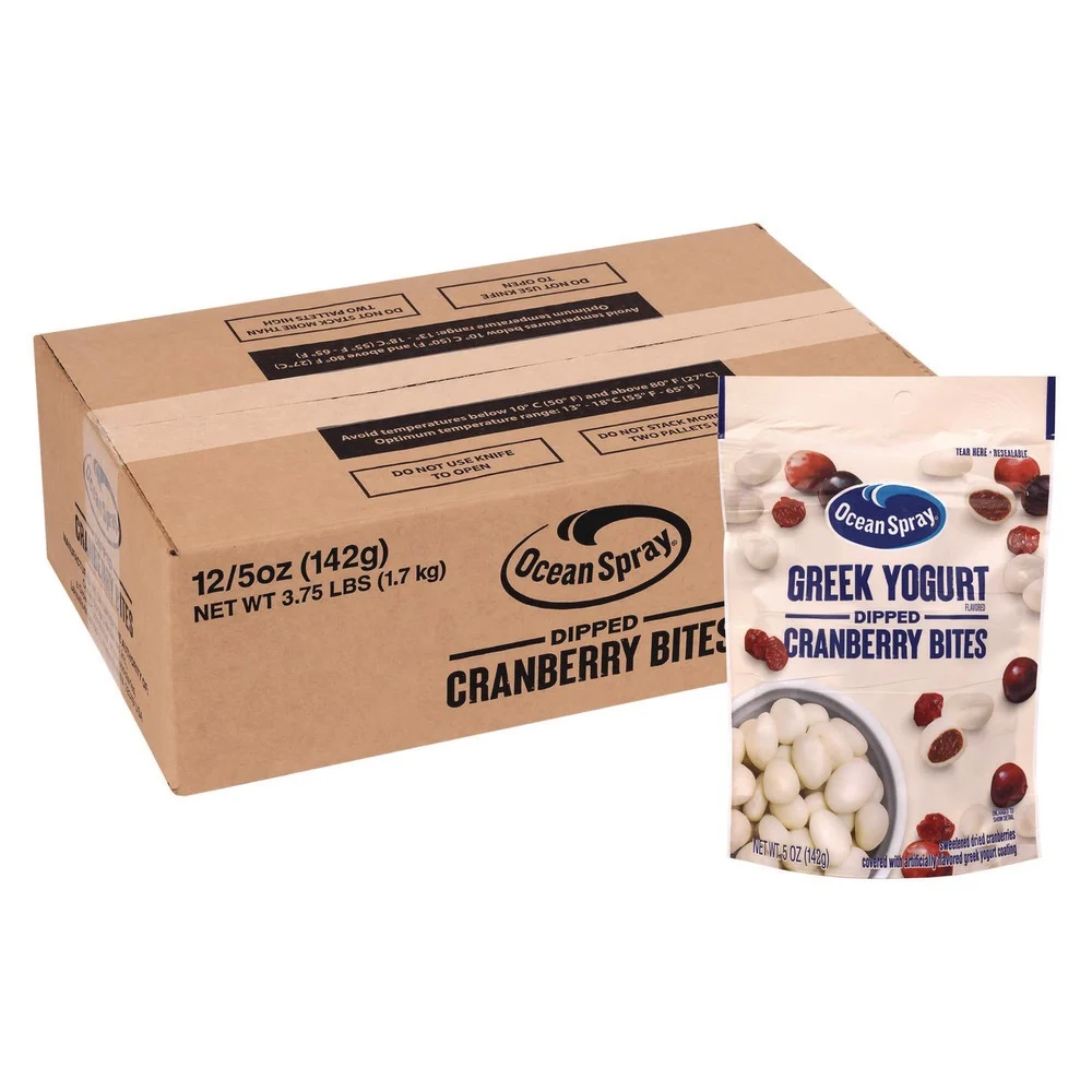 Ocean Spray 00031200229656 5 oz Greek Yogurt Dipped Cranberry Bites - Cranberry/Yogurt (12/Carton)