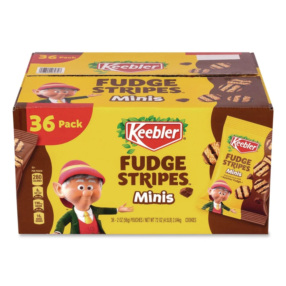 Keebler 027800262728 2 oz Mini Cookies - Fudge Stripes (36/Box)