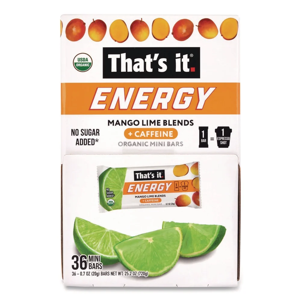 That's it. 0.7 oz. Bar Organic Energy Bars - Mango Lime (36/Box)