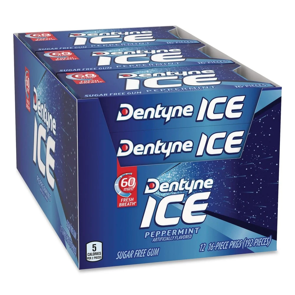 Dentyne Ice Sugarless Gum - Peppermint Flavor (12/Carton)