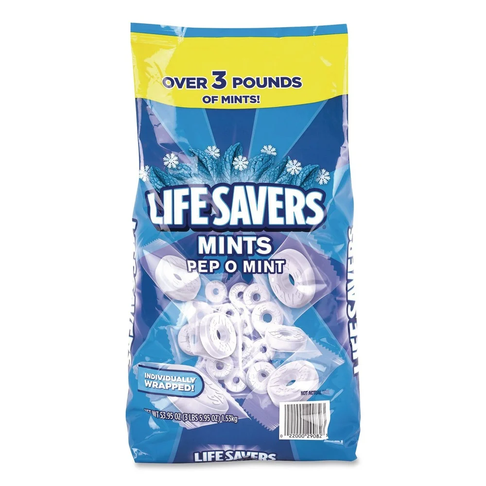 LifeSavers 53.95 oz Individually Wrapped BagMints Pep-O-Mint - Peppermint