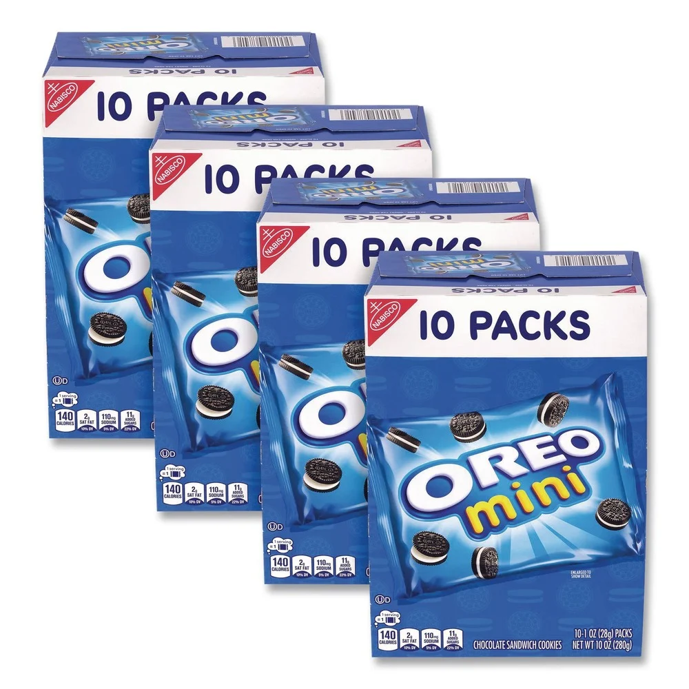 Nabisco 440000784100 1 oz. Bag Mini Oreo's - Chocolate (4/Carton)