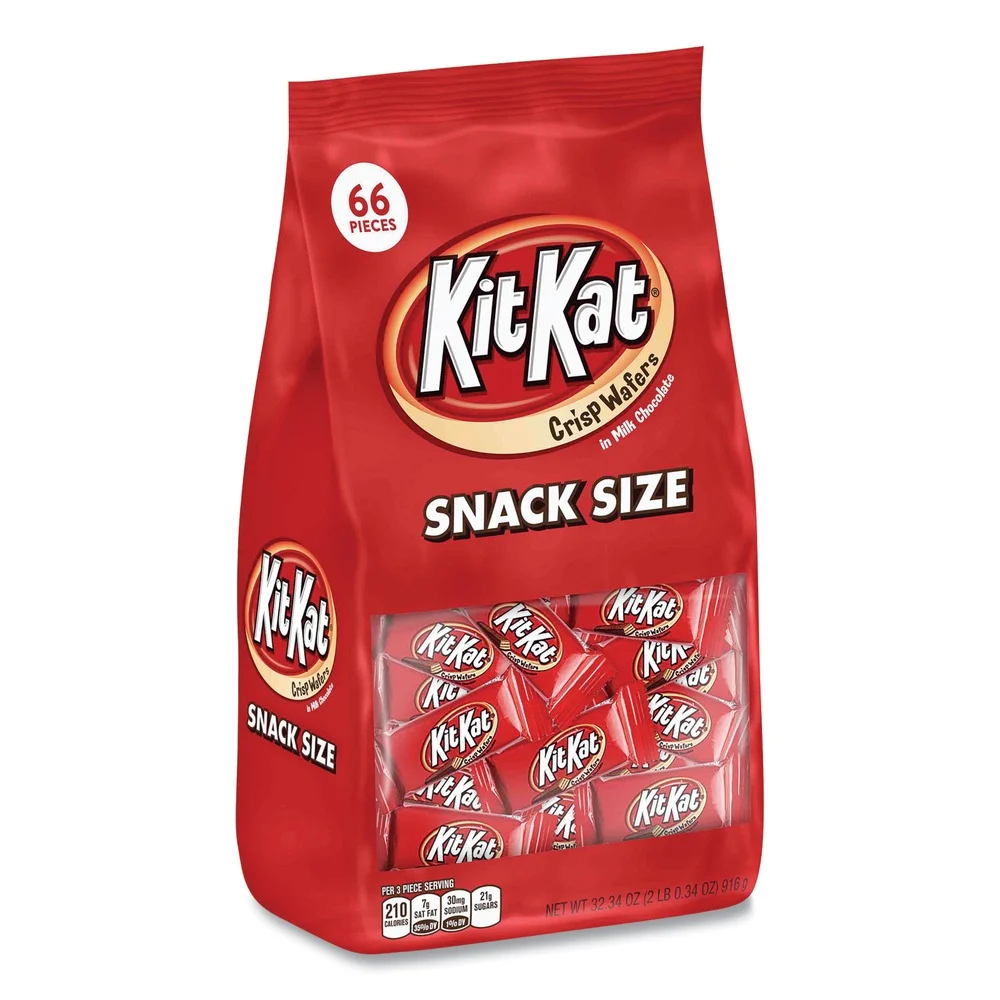 Kit Kat 22444 32.34 oz. Bag Crisp Wafers in Milk Chocolate - Snack Size