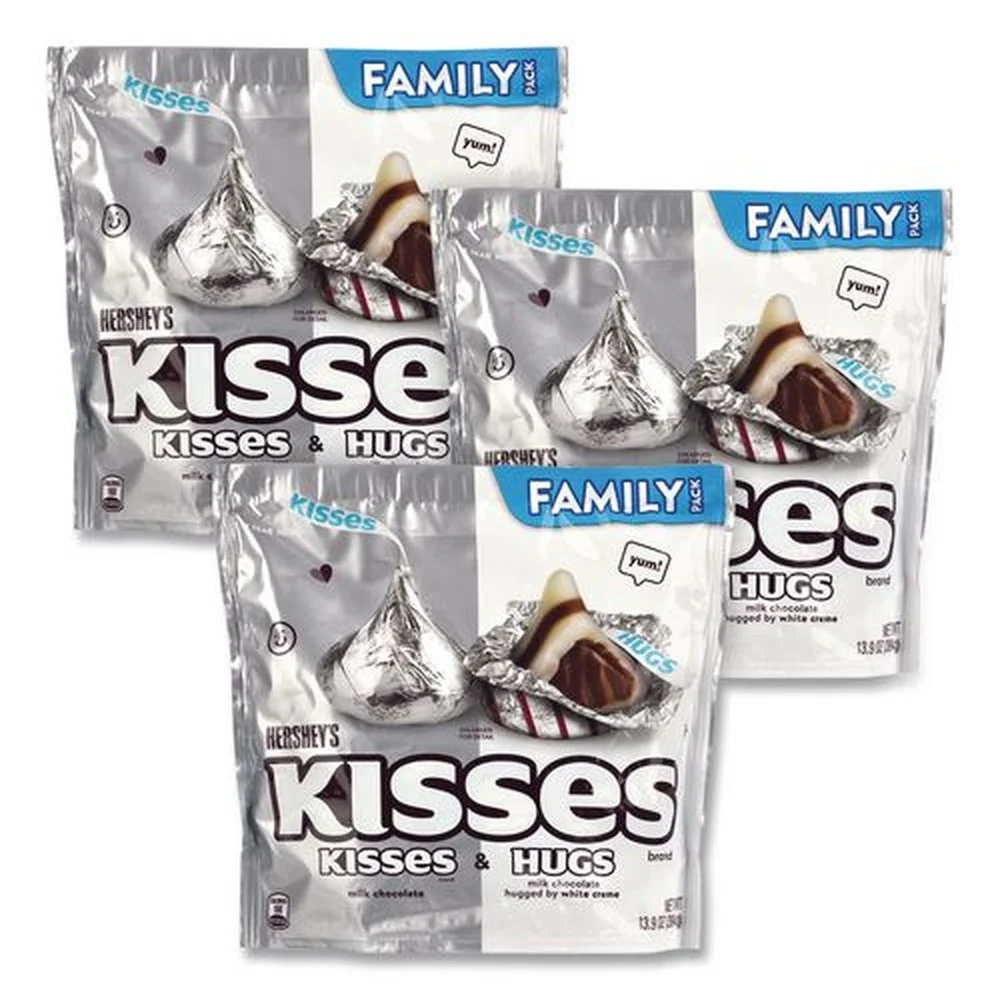 Green Rabbit 12922 KISSES and HUGS 15.6 oz. Bag Family Pack Assortment (3/Pack)