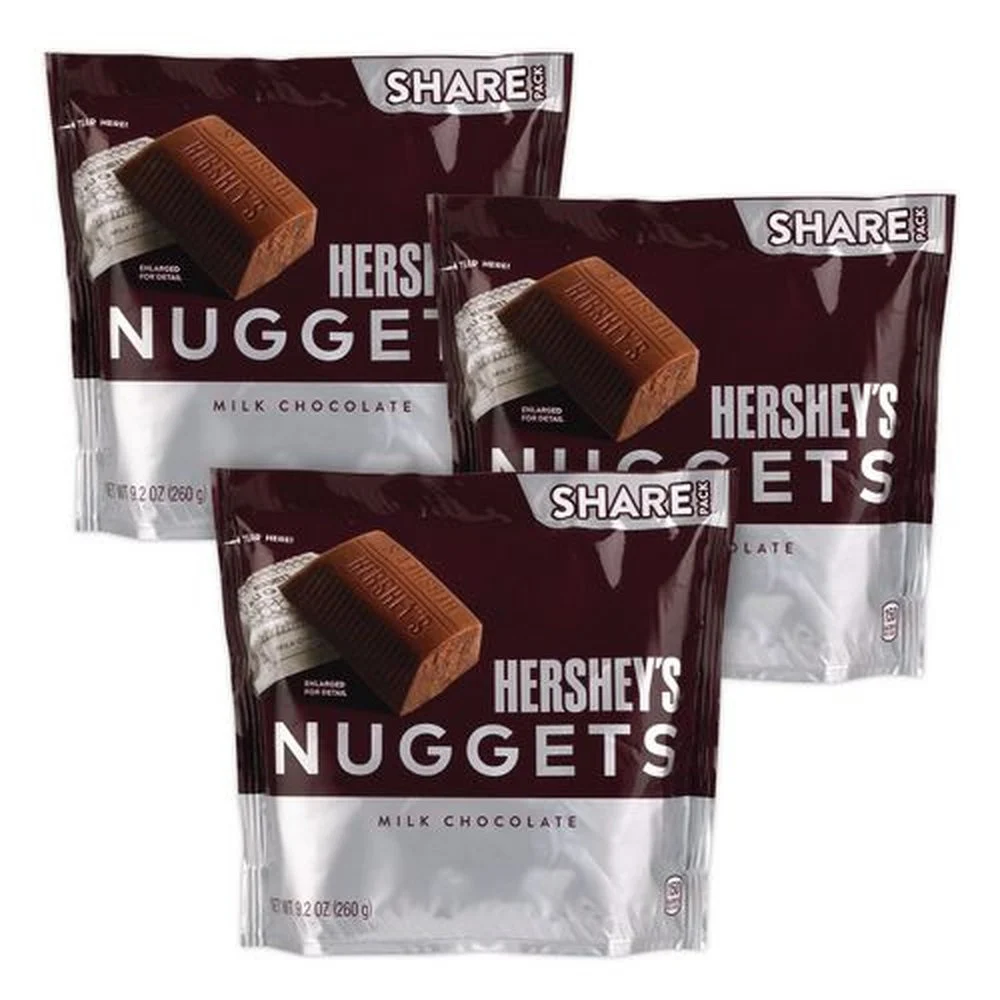 Green Rabbit 1870 10.2 oz. Bag Nuggets Share Pack - Milk Chocolate (3/Pack)