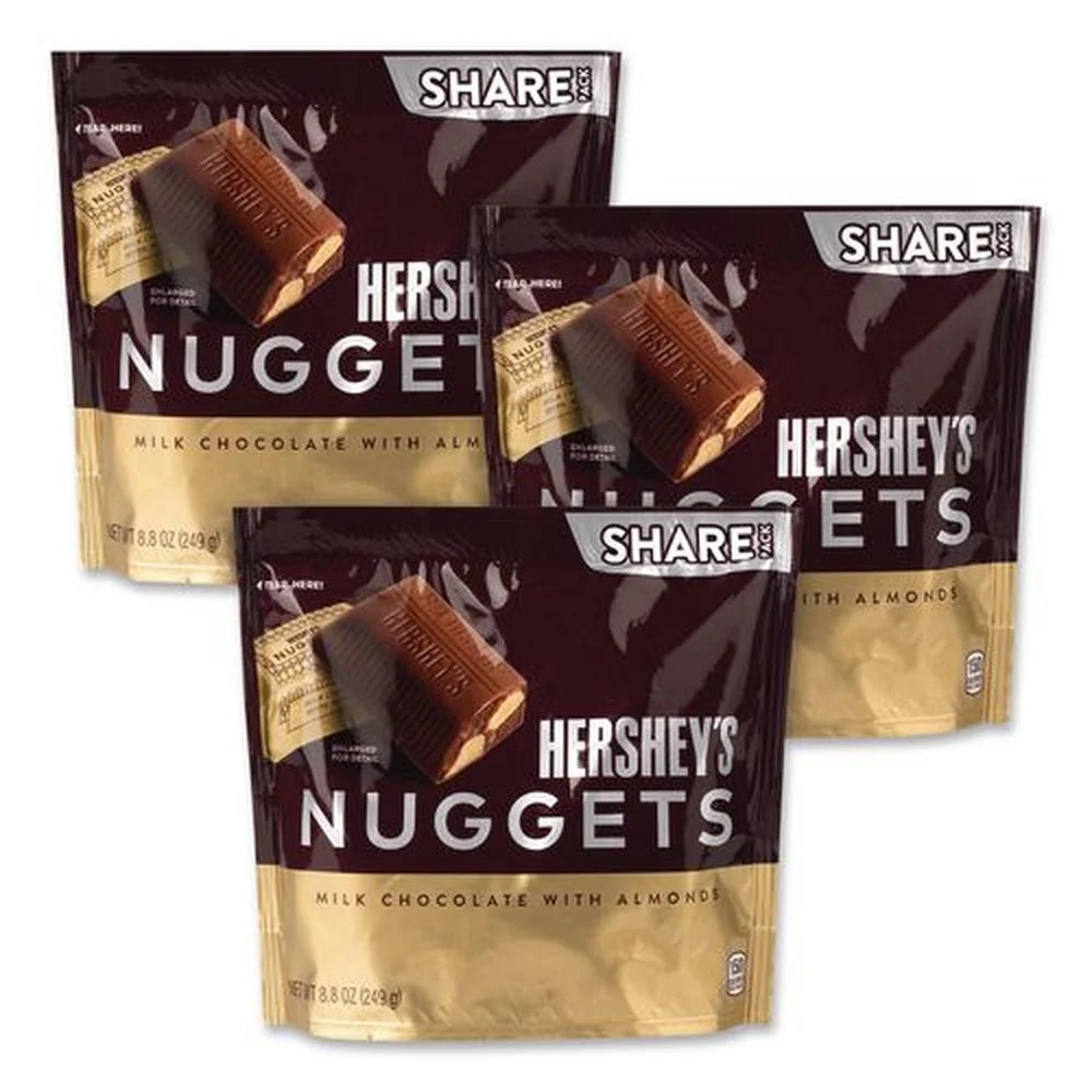 Green Rabbit 1871 10.1 oz. Nuggets Share Pack - Milk Chocolate with Almonds (3/Pack)
