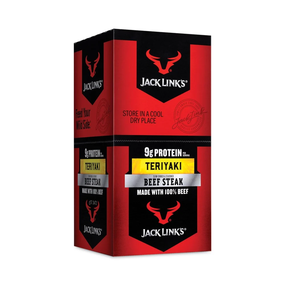 Jack Link's 2030 1 oz. Beef Steak - Teriyaki (12/Box)
