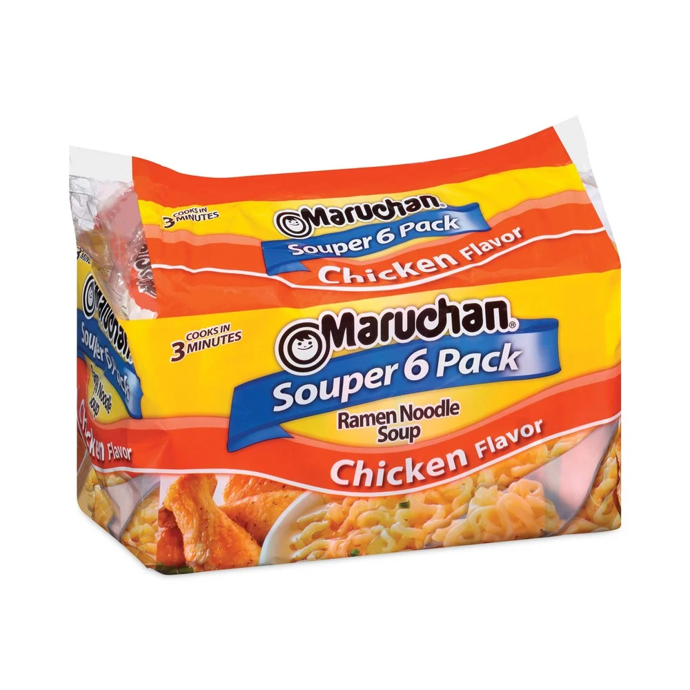 Maruchan 90627 3 oz. Ramen Noodle Soup Souper - Chicken Flavor (4/Pack)