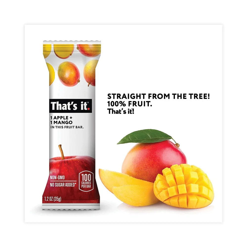 That's it. 1022M 1.2 oz. Nutrition Bar - Gluten Free Apple and Mango Fruit (12/Carton)