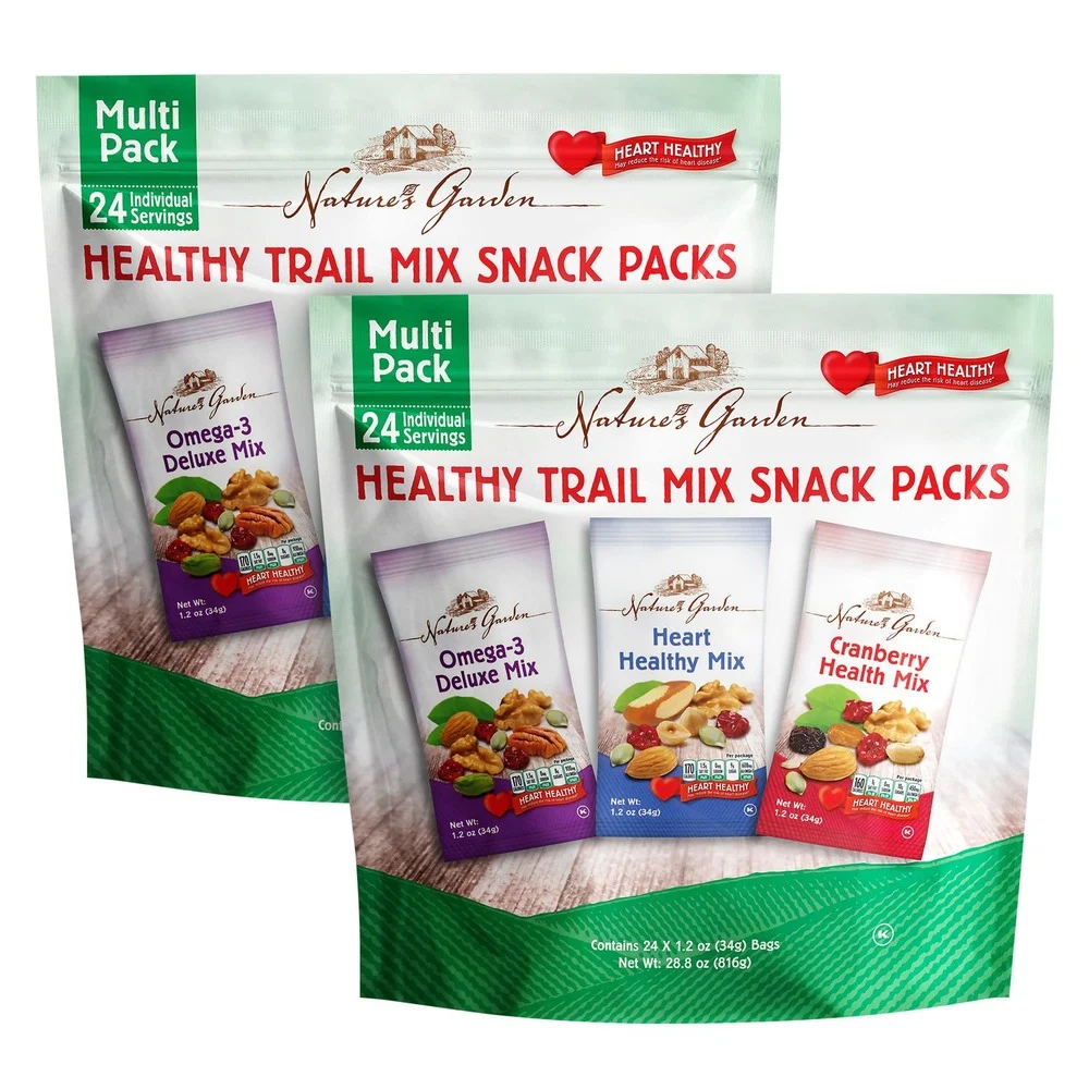 Green Rabbit 810128792127 1.2 oz Healthy Trail Mix Snack Packs - Assorted Flavors (48/Carton)