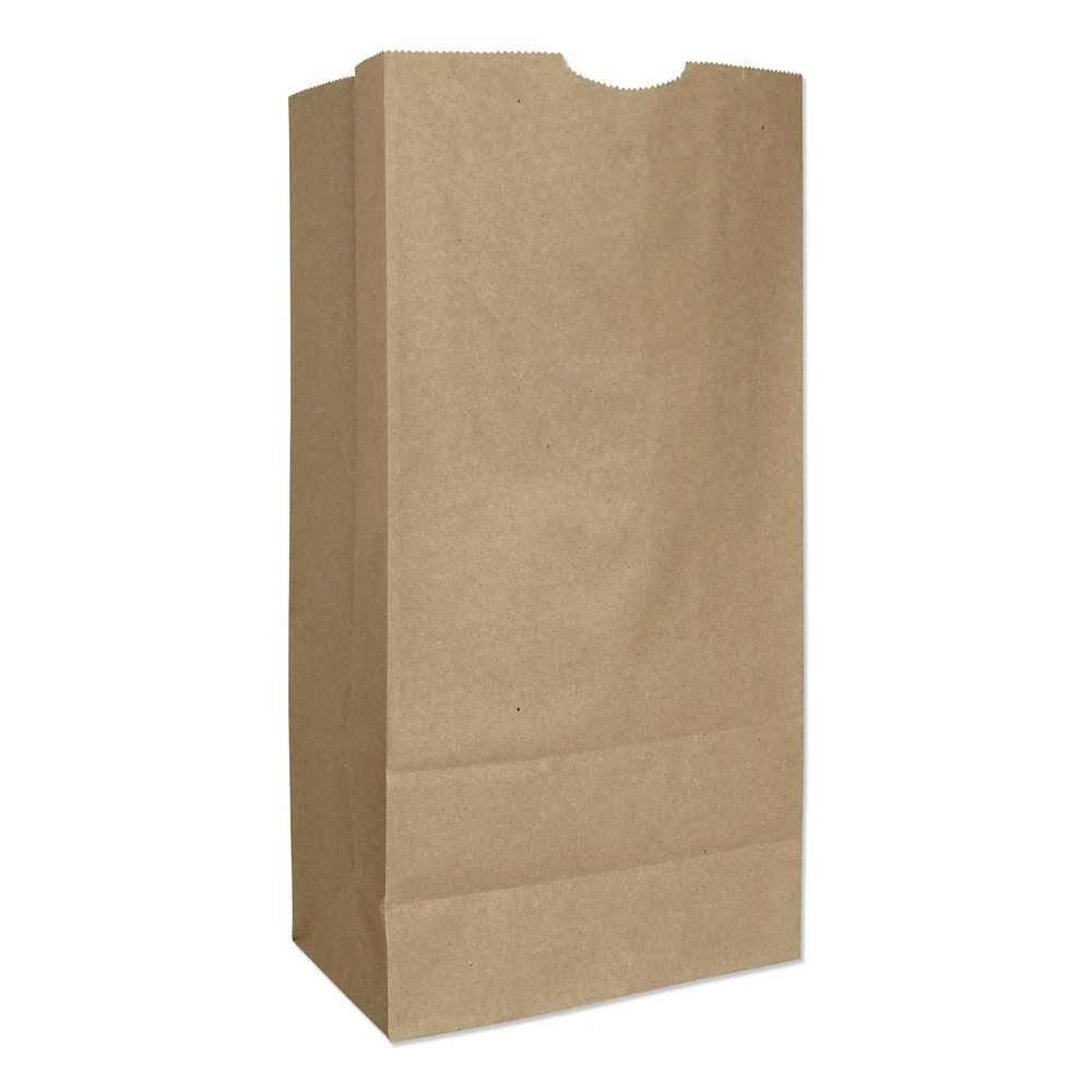 Ross & Wallace Paper Products 130316SP 7.75 in. x 4.75 in. x 16 in. #16 Heavy-Duty Grocery Paper Bags - Kraft (500/Bundle)