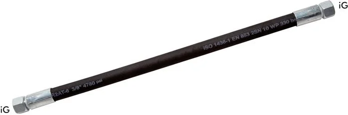 2SN Hydraulic Hose With M26x1.5 DKO/DKO Fitting 40 bar (OP) 2 m