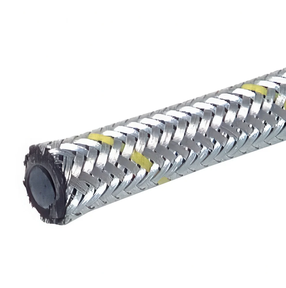 Oil & fuel hose with zinc plated steel braiding 5.5x9.5 mm 10 m