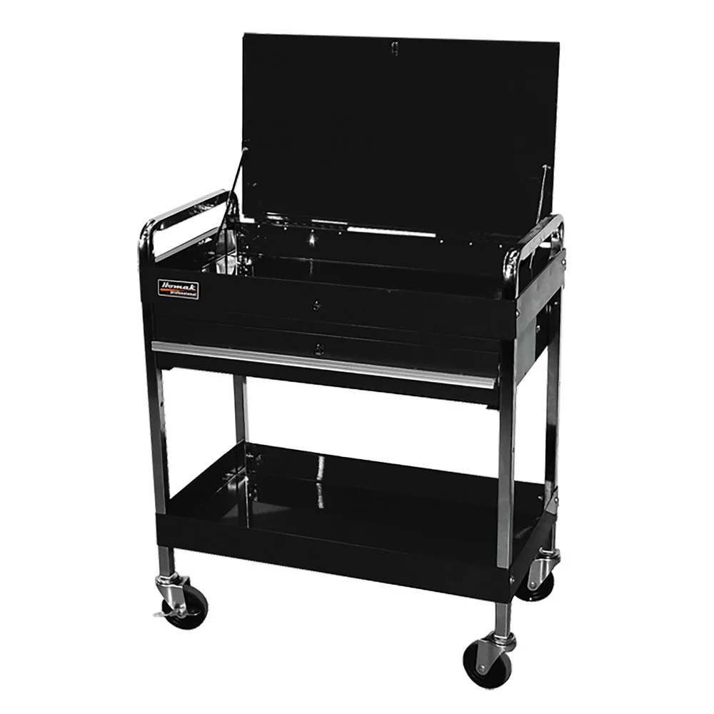 Homak 1-Drawer 32 in. Professional Service Cart - Black