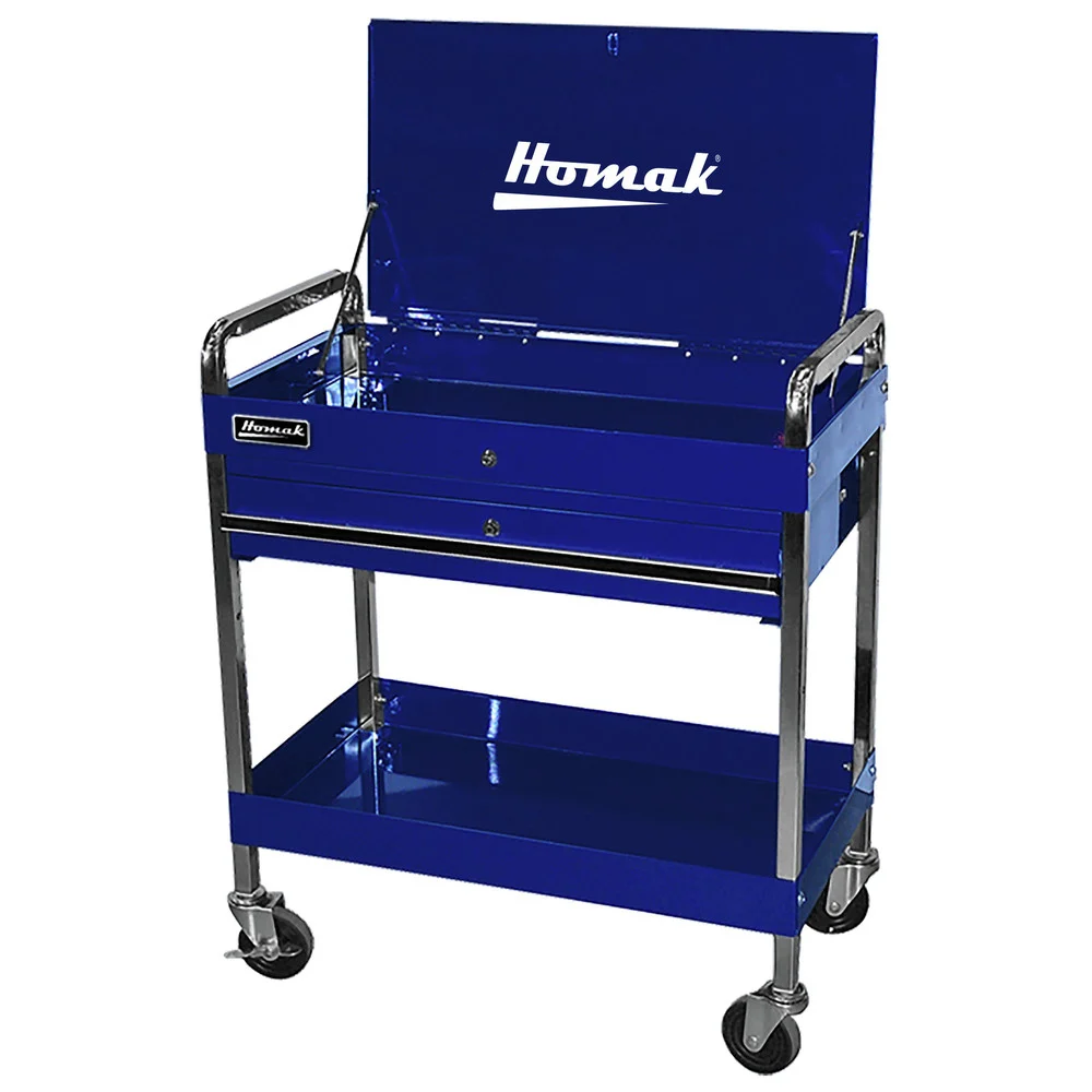 Homak 1-Drawer 32 in. Professional Service Cart - Blue