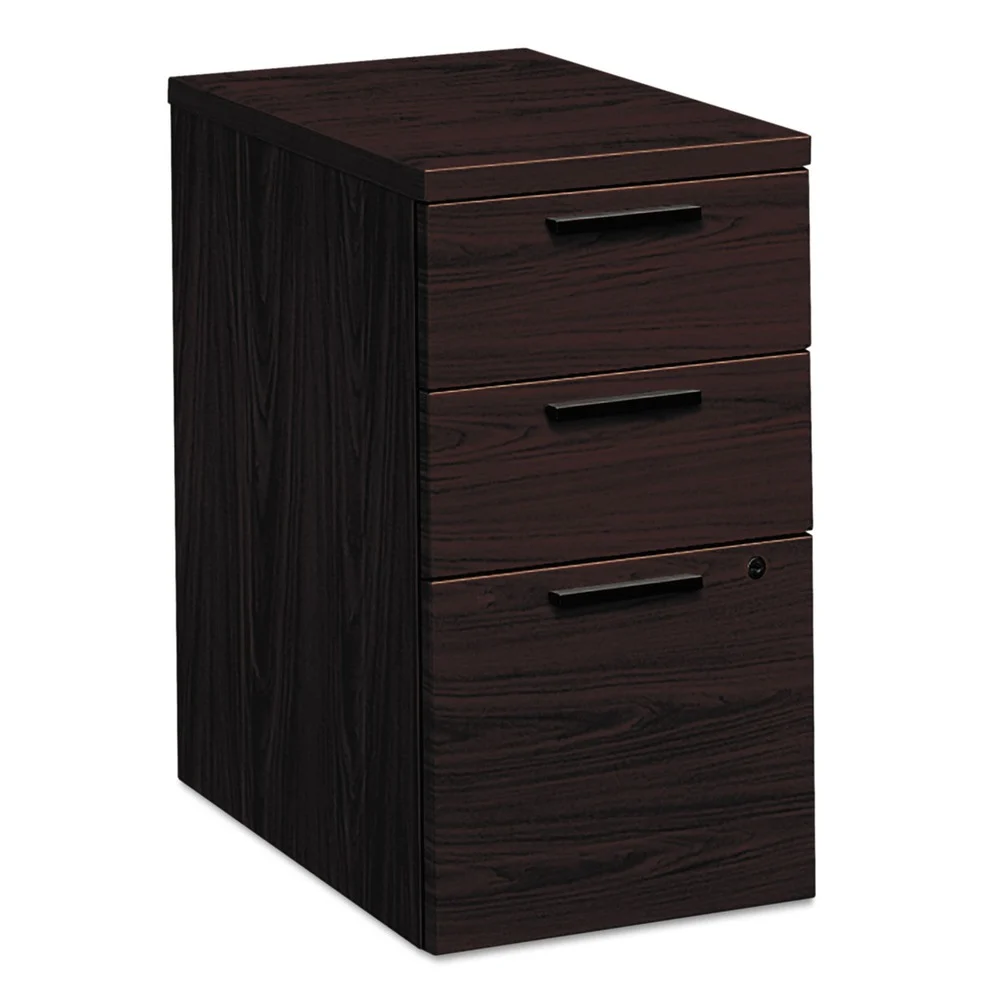 HON H105102.NN 10500 Series 15.75 in. x 22.75 in. x 28 in. Legal/Letter 3-Drawers Box/Box/File Mobile Pedestal File - Mahogany