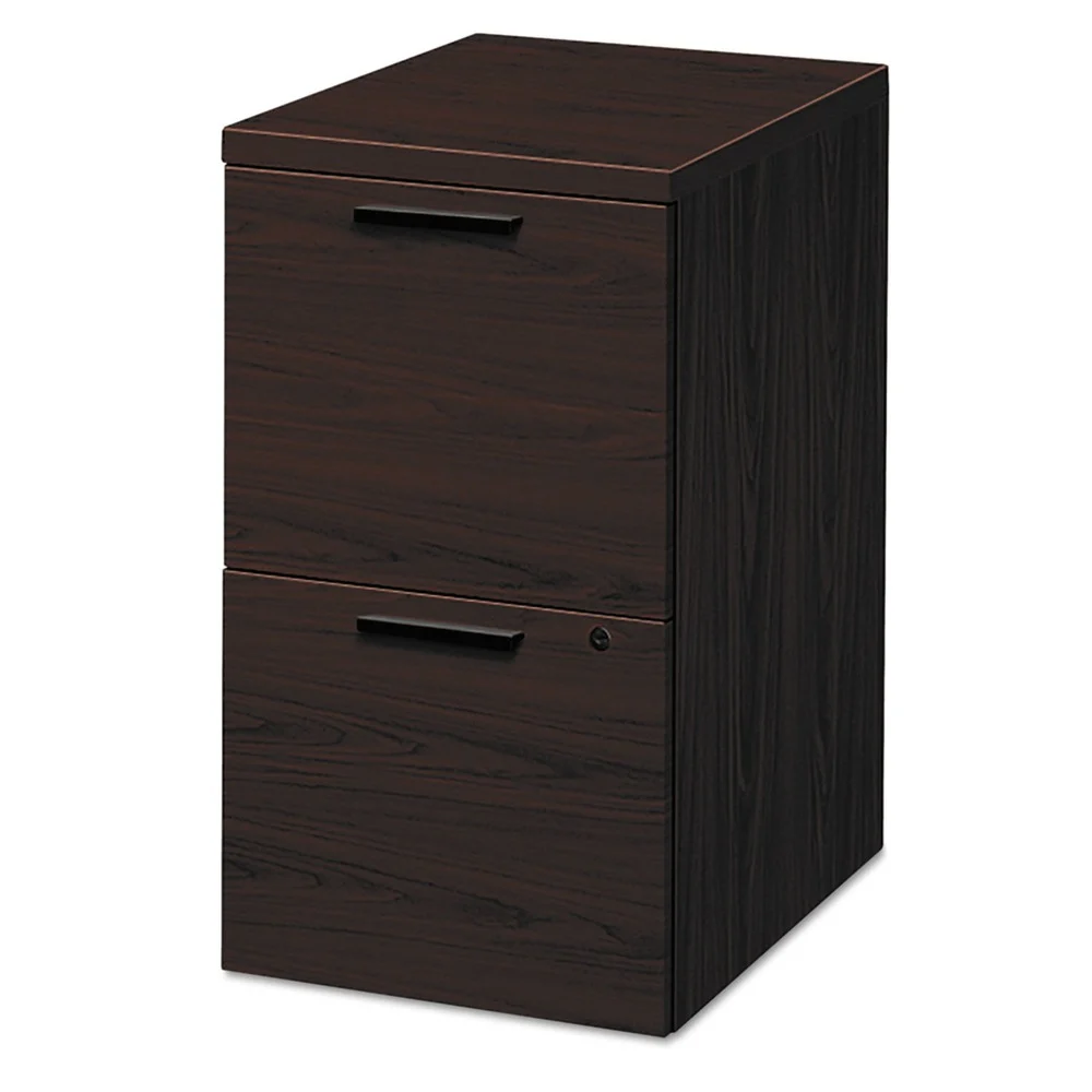 HON 10500 Series 15.75 in. x 22.75 in. x 28 in. 2 Legal/Letter-Size File Drawers Mobile Pedestal File - Mahogany