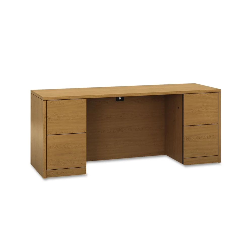 HON 72 in. x 24 in. x 29.5 in. 10500 Series Kneespace Credenza With Full-Height Pedestals - Harvest