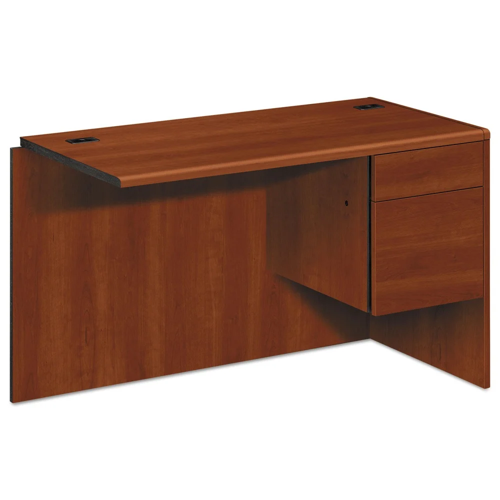 HON 10700 Series 48 in. x 24 in. x 29.5 in. 3/4 Right Pedestal "L" Workstation Return - Cognac