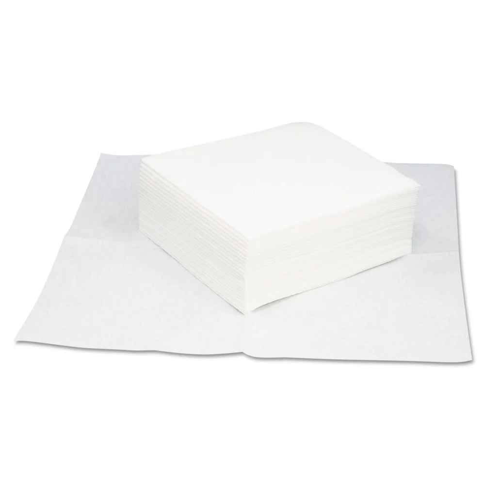 HOSPECO 12 in. x 13.25 in. TASKBrand Quarterfold Grease and Oil Wipers - White (16/Carton)