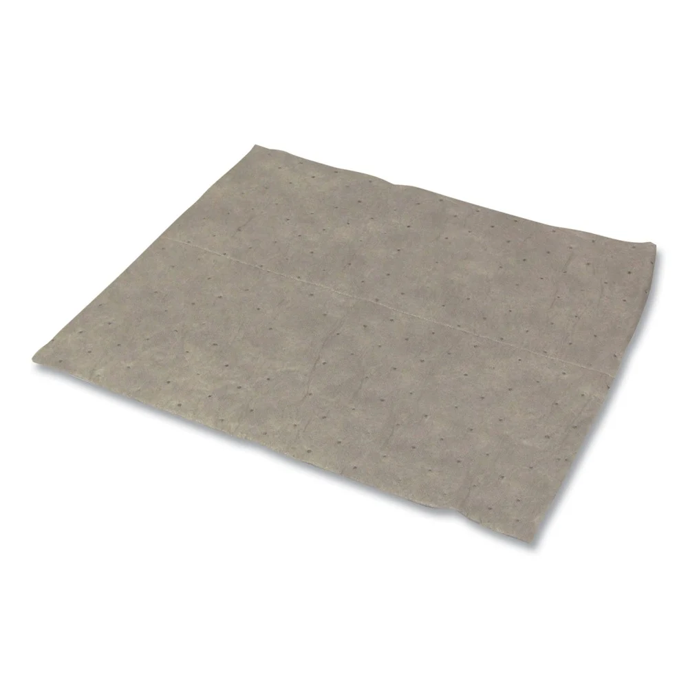 HOSPECO 15 in. x 18 in. 0.22 gal. TASKBrand All Sorb Industrial Sorbent Pad - Gray (100/Pack)