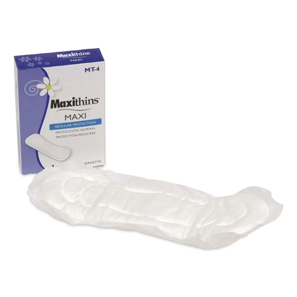 HOSPECO MT-4 Maxithins #4 Individually Boxed Vended Sanitary Napkins (250/Carton)