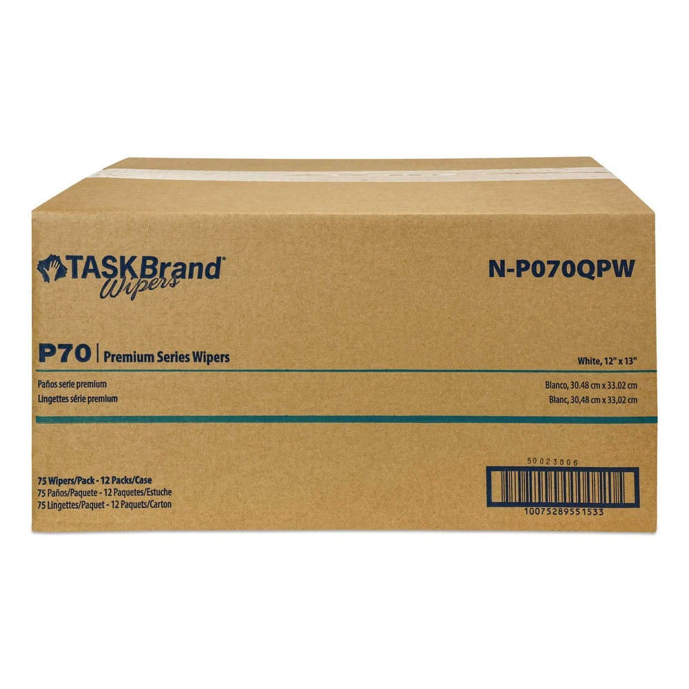 HOSPECO TASKBrand P70 Series Premium Wiper 11 x 13 Unscented (75/Pack, 12 Packs/Carton)
