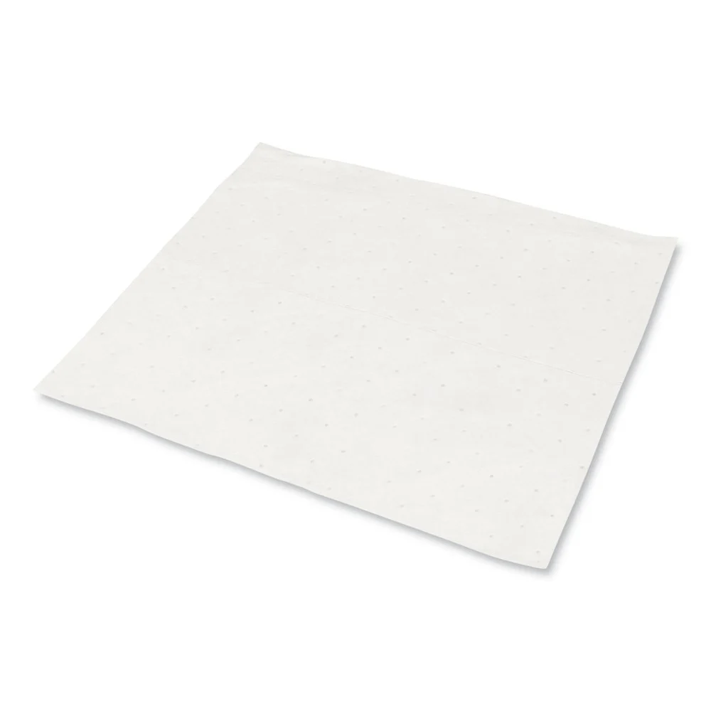 HOSPECO 15 in. x 18 in. 0.17-Gallon TASKBrand Industrial Oil Only Sorbent Pad - White (100/Carton)