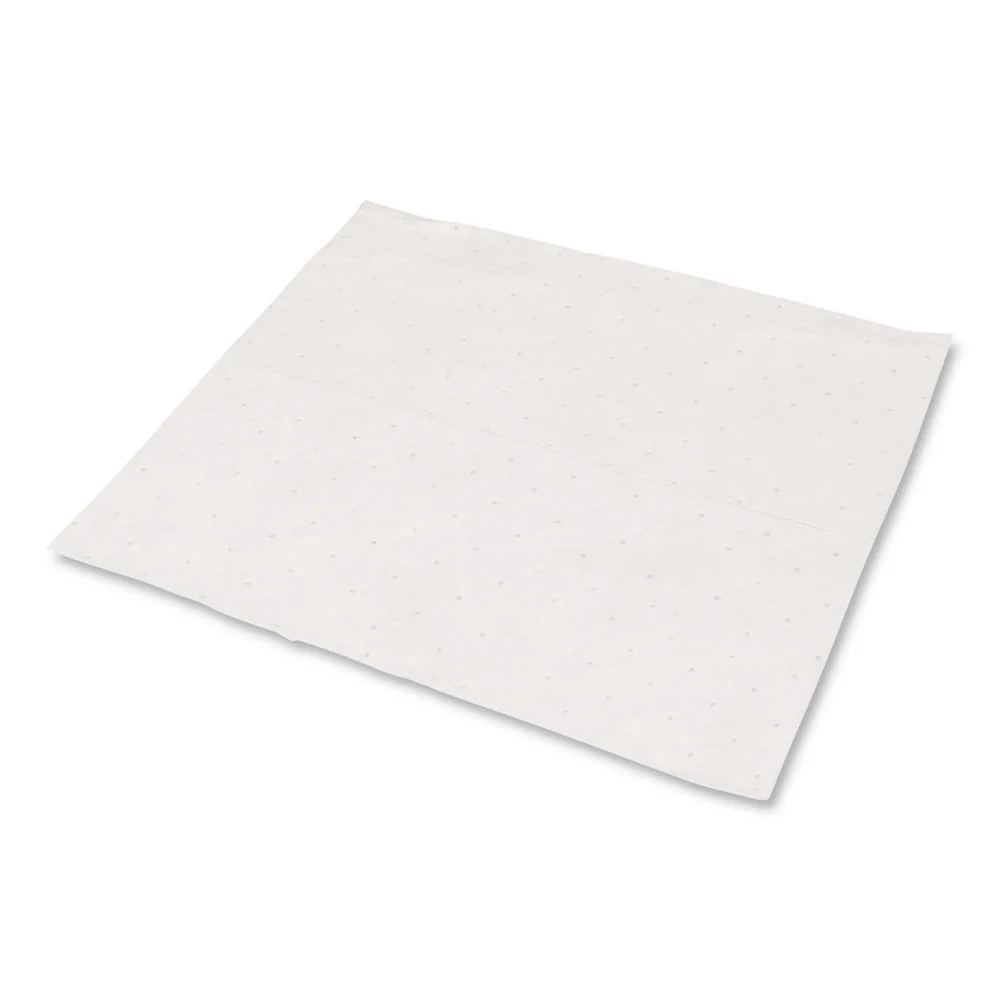 HOSPECO 15 in. x 18 in. 0.21-Gallon TASKBrand Industrial Oil Only Sorbent Pad - White (100/CT)