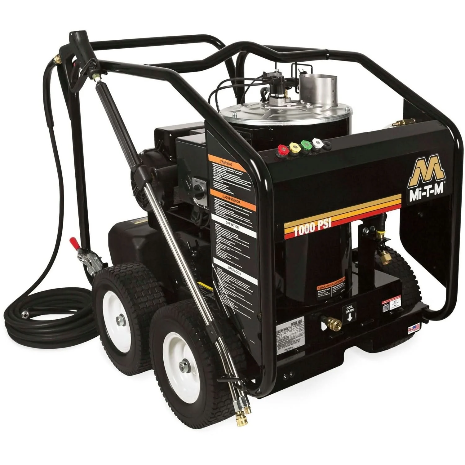 Mi-T-M HSE-1002-0MG10 HSE Series 1000 PSI Electric Direct Drive Hot Water Pressure Washer