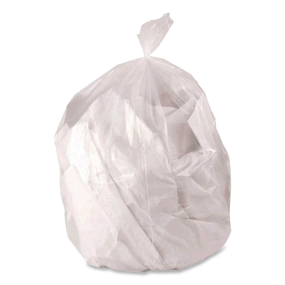 AccuFit 40 in. x 53 in. 0.9 mil 55 Gallon Linear Low Density Can Liners with AccuFit Sizing - Clear (50/Box)