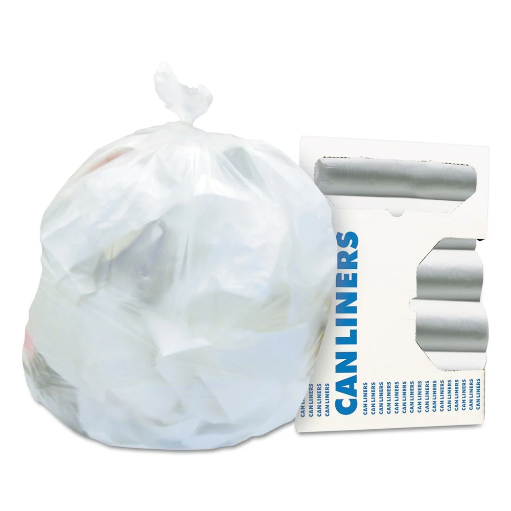 Heritage Z4833LN R01 24 in. x 33 in. 8 mic 16 Gallon High-Density Waste Can Liners - Natural (1000/Carton)