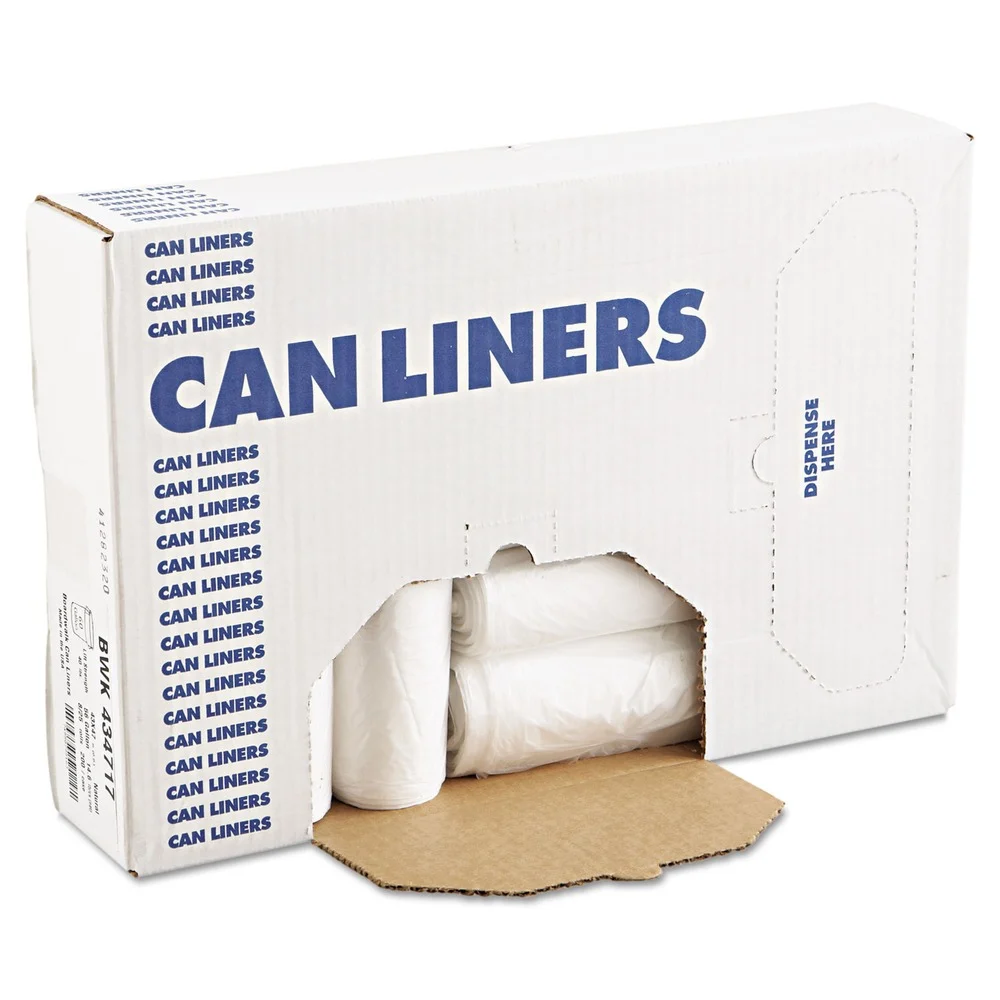 AccuFit 29 in. x 45 in. 14 mic 23 Gallon High-Density Can Liners with AccuFit Sizing - Natural (250/Carton)
