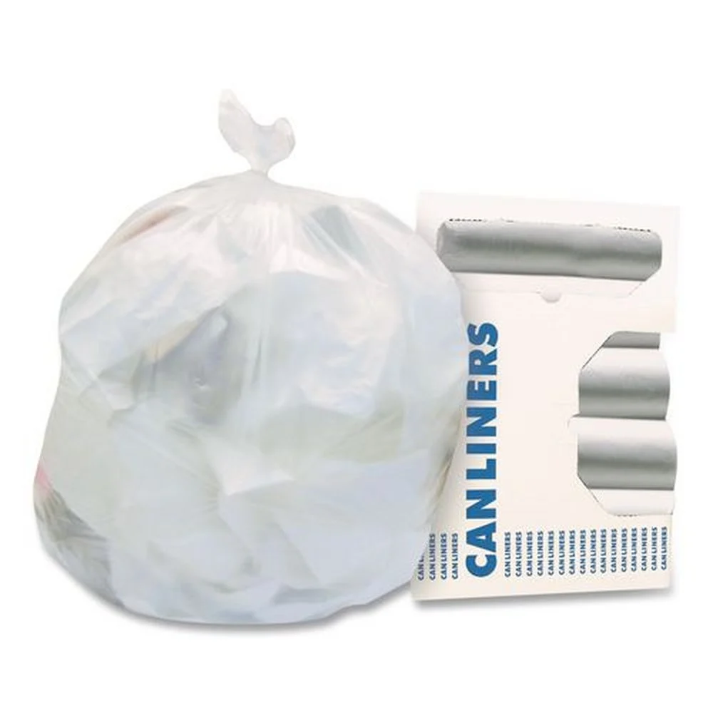 Heritage 30 in. x 37 in. 8 mic 30 Gallon High-Density Waste Can Liners - Natural (500/Carton)