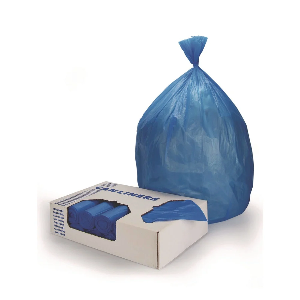 Heritage 30 in. x 43 in. 23 gallon 14 micron High-Density Waste Can Liners - Blue (250/Carton)
