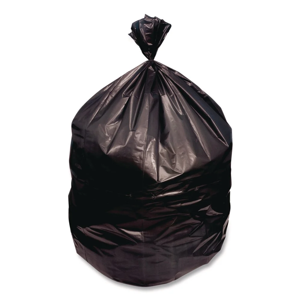 Heritage 33 in. x 40 in. 16 mic 33 Gallon High-Density Waste Can Liners - Black (250/Carton)