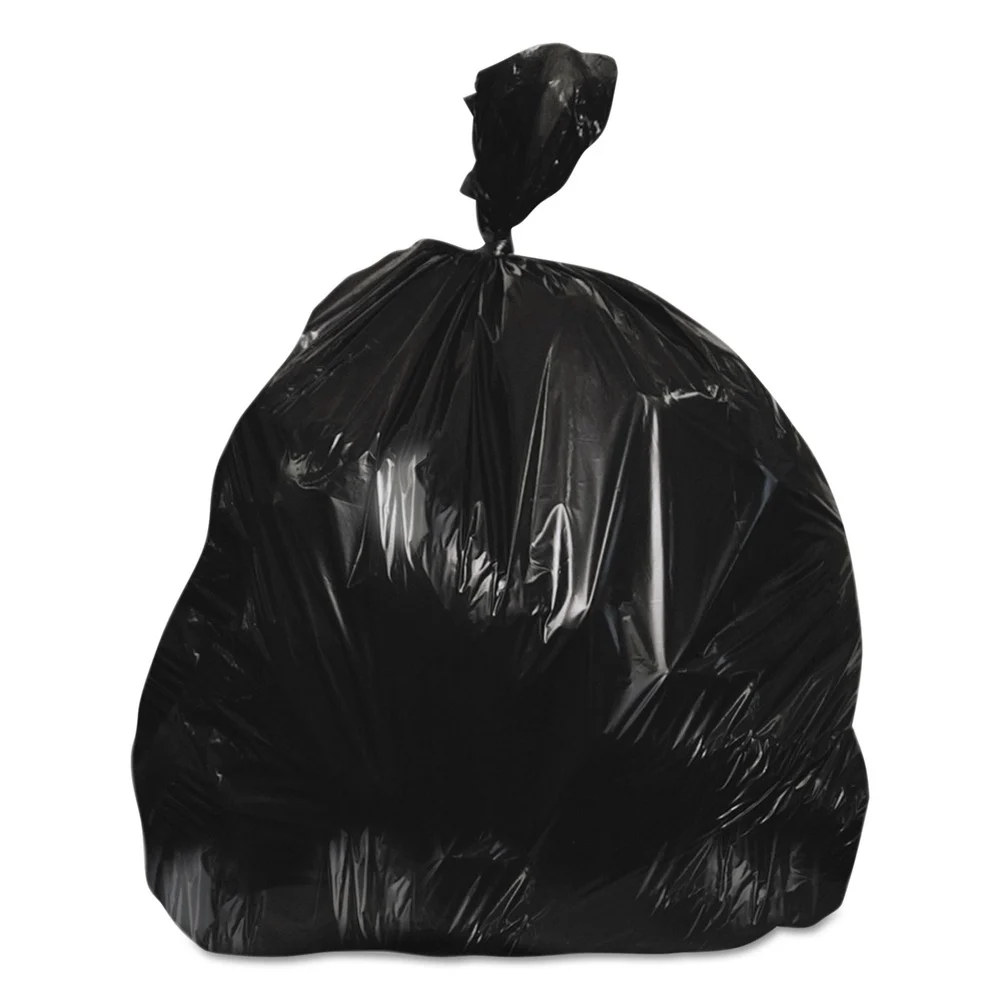 Heritage 38 in. x 60 in. 17 mic 60 Gallon High-Density Waste Can Liners - Black (200/Carton)