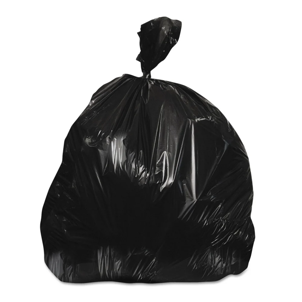 Heritage 40 in. x 48 in. 22 mic 45 Gallon High-Density Waste Can Liners - Black (150/Carton)