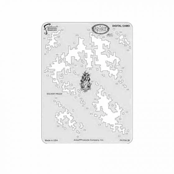 ANEST IWATA Artool? FH-FX4-26 FX4 Series Digital Camo Freehand Airbrush Template