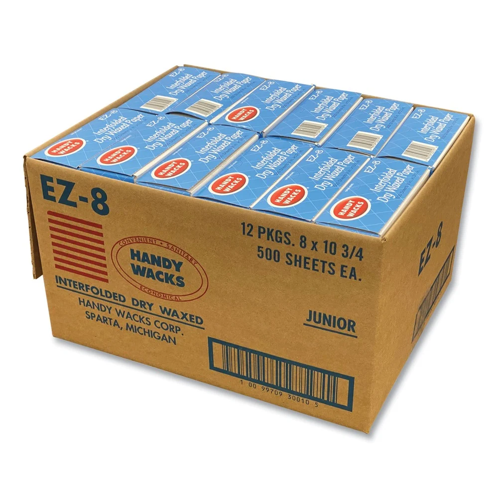 Handy Wacks 10.75 in. x 8 in. Interfolded Dry Waxed Paper Deli Sheets (12/Carton)