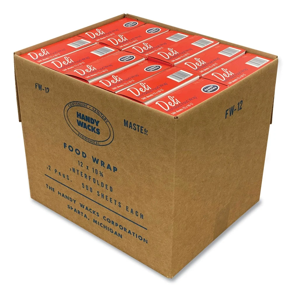 Handy Wacks 10.75 in. x 12 in. Interfolded Food Wrap Deli Sheets (12/Carton)