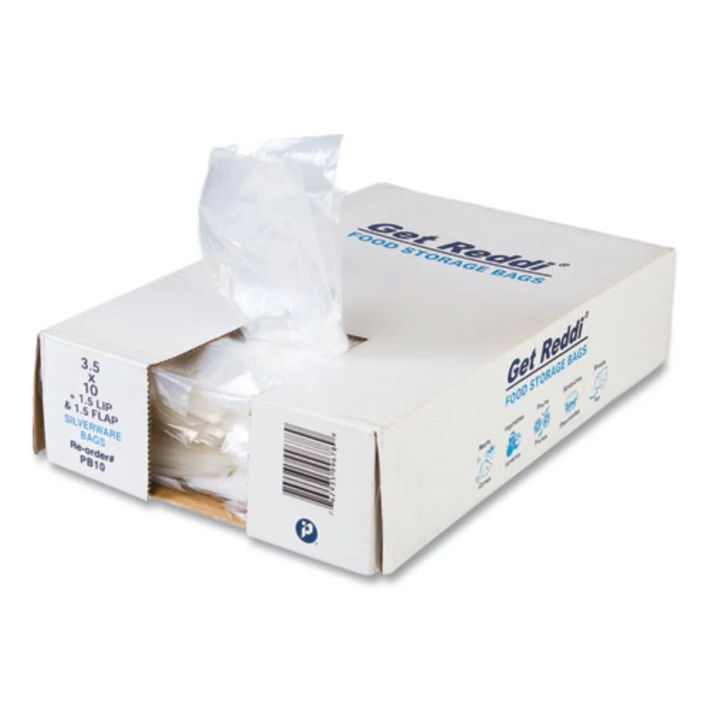 Inteplast Group 0.7 mil. 3.5 in. x 1.5 in. Silverware Bags - Clear (2000/Carton)