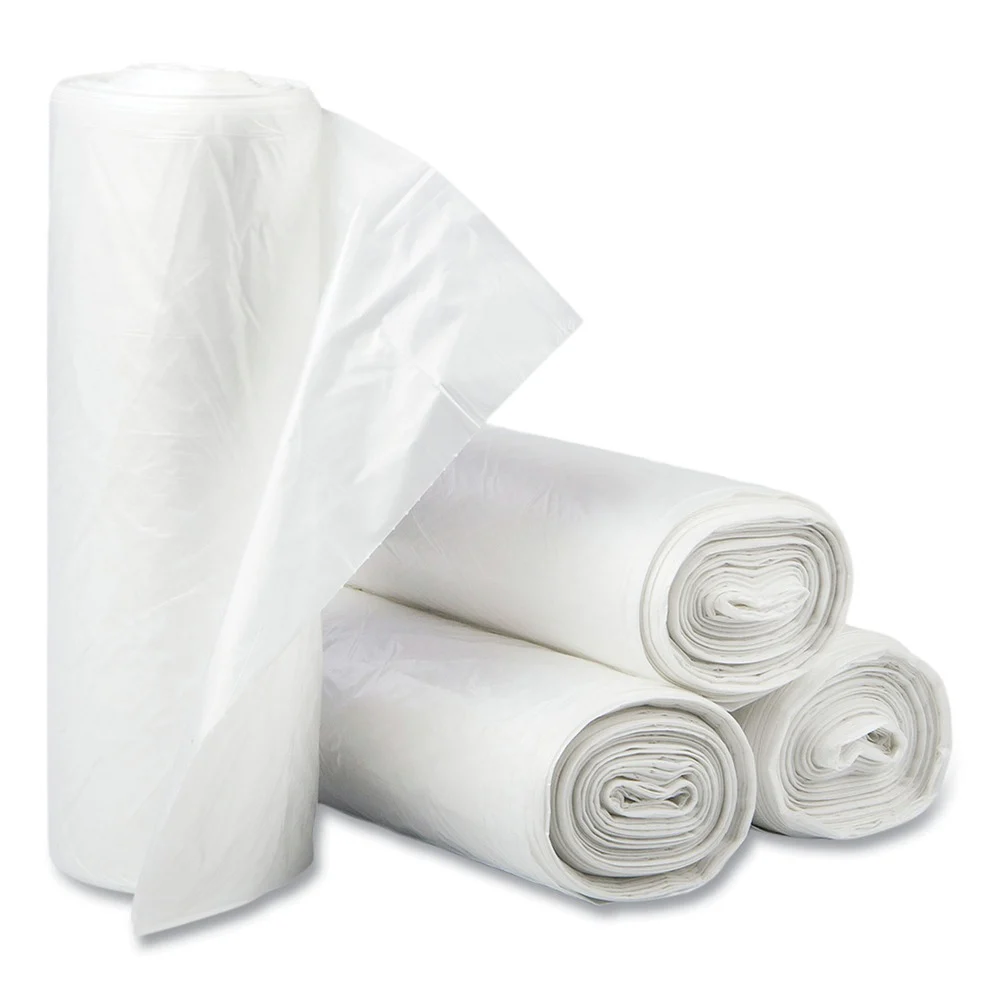 Inteplast Group 30 in. x 37 in. 13 mic 30 Gallon High-Density Commercial Can Liners - Clear (500/Carton)